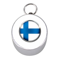 Finland Country Flag Countries Mini Silver Compasses by Nexatart