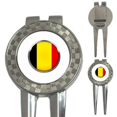 Belgium Flag Country Brussels 3-in-1 Golf Divots by Nexatart