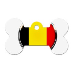 Belgium Flag Country Brussels Dog Tag Bone (one Side) by Nexatart