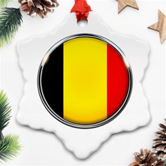 Belgium Flag Country Brussels Ornament (snowflake) by Nexatart