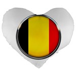 Belgium Flag Country Brussels Large 19  Premium Heart Shape Cushions Front