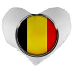 Belgium Flag Country Brussels Large 19  Premium Heart Shape Cushions Back