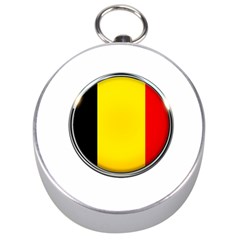 Belgium Flag Country Brussels Silver Compasses by Nexatart