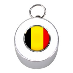 Belgium Flag Country Brussels Mini Silver Compasses by Nexatart