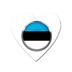 Estonia Country Flag Countries Heart Magnet