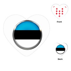 Estonia Country Flag Countries Playing Cards (Heart) 