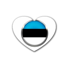 Estonia Country Flag Countries Heart Coaster (4 pack) 