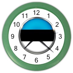 Estonia Country Flag Countries Color Wall Clocks