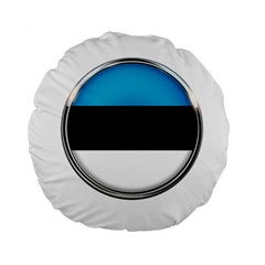 Estonia Country Flag Countries Standard 15  Premium Round Cushions