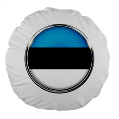 Estonia Country Flag Countries Large 18  Premium Round Cushions