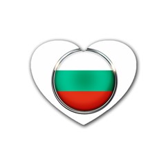 Bulgaria Country Nation Nationality Rubber Coaster (heart)  by Nexatart