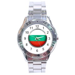 Bulgaria Country Nation Nationality Stainless Steel Analogue Watch by Nexatart