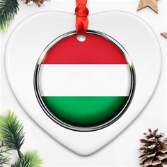 Hungary Flag Country Countries Ornament (Heart)