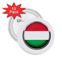 Hungary Flag Country Countries 2.25  Buttons (10 pack) 