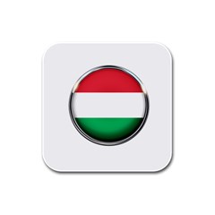 Hungary Flag Country Countries Rubber Square Coaster (4 pack) 