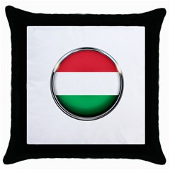 Hungary Flag Country Countries Throw Pillow Case (Black)