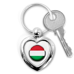 Hungary Flag Country Countries Key Chains (Heart) 