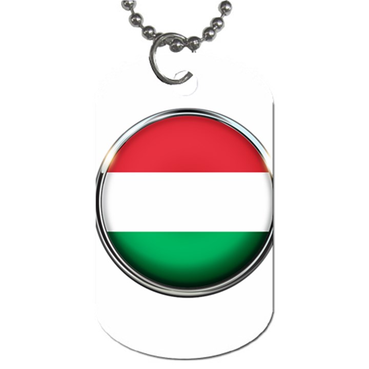 Hungary Flag Country Countries Dog Tag (One Side)