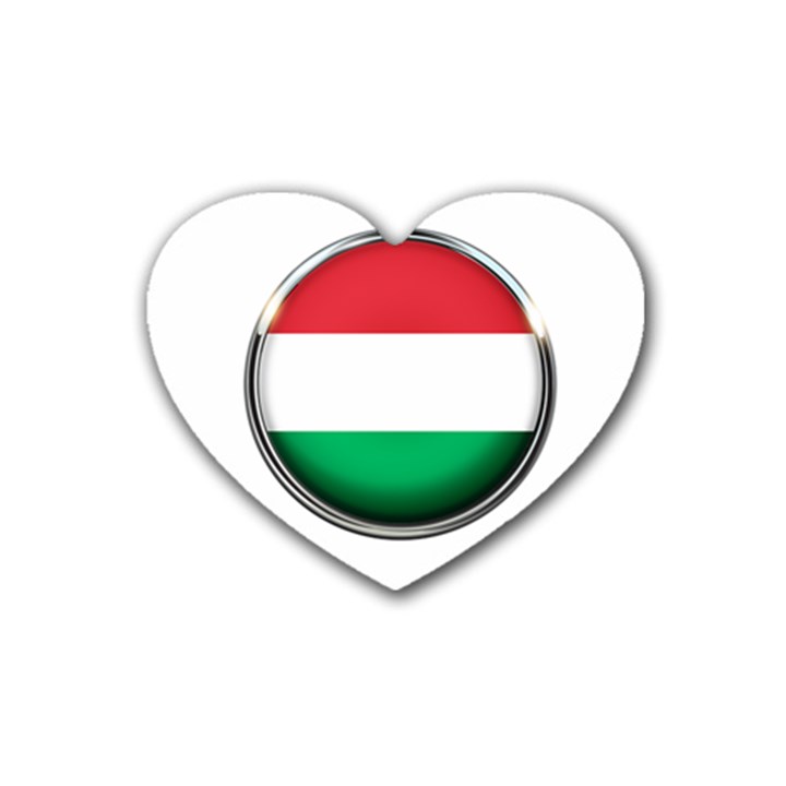 Hungary Flag Country Countries Heart Coaster (4 pack) 