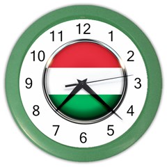 Hungary Flag Country Countries Color Wall Clocks