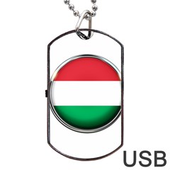 Hungary Flag Country Countries Dog Tag USB Flash (One Side)