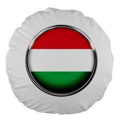 Hungary Flag Country Countries Large 18  Premium Round Cushions