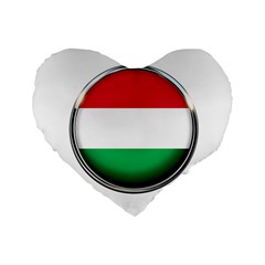 Hungary Flag Country Countries Standard 16  Premium Heart Shape Cushions