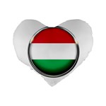 Hungary Flag Country Countries Standard 16  Premium Heart Shape Cushions Back