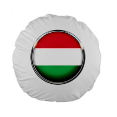 Hungary Flag Country Countries Standard 15  Premium Flano Round Cushions