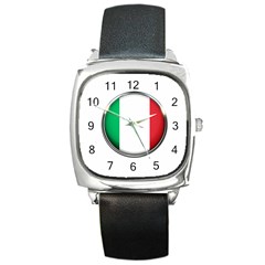 Italy Country Nation Flag Square Metal Watch by Nexatart