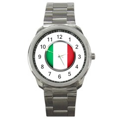 Italy Country Nation Flag Sport Metal Watch by Nexatart