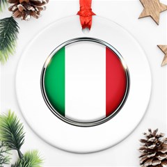 Italy Country Nation Flag Round Ornament (two Sides) by Nexatart