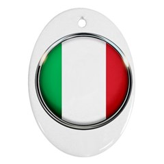 Italy Country Nation Flag Oval Ornament (two Sides) by Nexatart