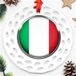 Italy Country Nation Flag Ornament (Round Filigree) Front