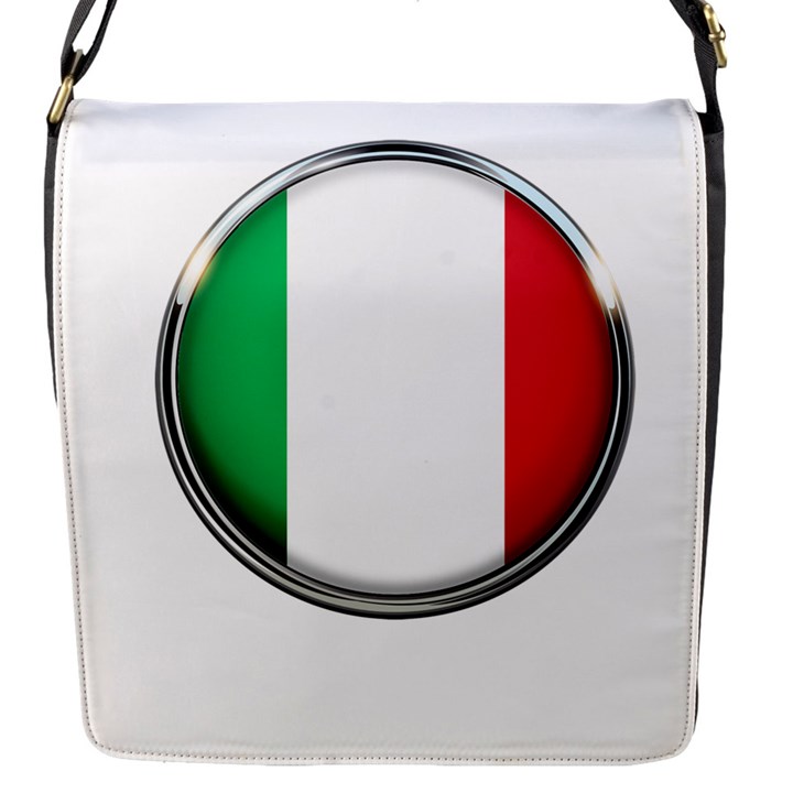 Italy Country Nation Flag Flap Messenger Bag (S)