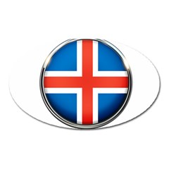 Iceland Flag Europe National Oval Magnet by Nexatart