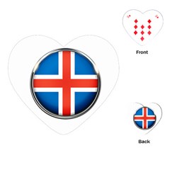 Iceland Flag Europe National Playing Cards (heart)  by Nexatart