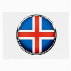 Iceland Flag Europe National Large Glasses Cloth (2-side) by Nexatart