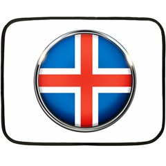 Iceland Flag Europe National Fleece Blanket (mini) by Nexatart