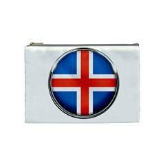 Iceland Flag Europe National Cosmetic Bag (medium)  by Nexatart