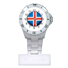 Iceland Flag Europe National Plastic Nurses Watch by Nexatart