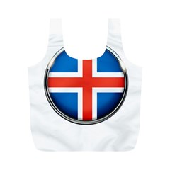 Iceland Flag Europe National Full Print Recycle Bags (m)  by Nexatart