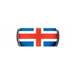 Iceland Flag Europe National Satin Scarf (Oblong) Front