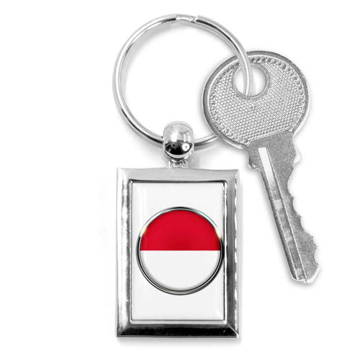 Monaco Or Indonesia Country Nation Nationality Key Chains (Rectangle) 