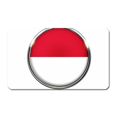 Monaco Or Indonesia Country Nation Nationality Magnet (rectangular) by Nexatart