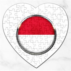 Monaco Or Indonesia Country Nation Nationality Jigsaw Puzzle (heart) by Nexatart