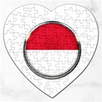 Monaco Or Indonesia Country Nation Nationality Jigsaw Puzzle (Heart) Front