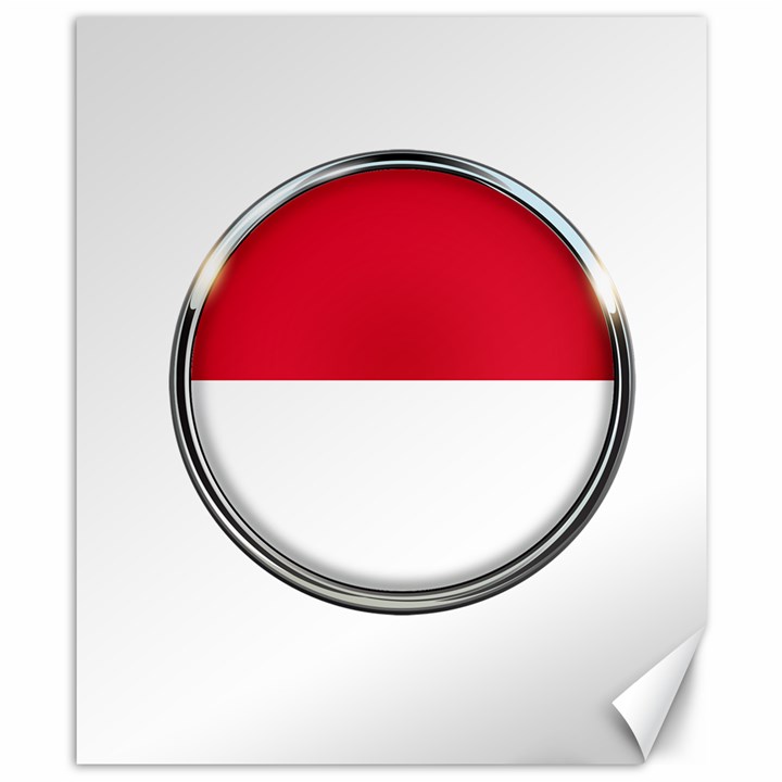 Monaco Or Indonesia Country Nation Nationality Canvas 8  x 10 