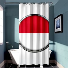 Monaco Or Indonesia Country Nation Nationality Shower Curtain 36  X 72  (stall)  by Nexatart