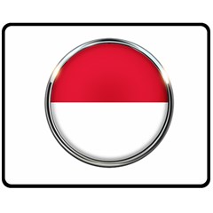 Monaco Or Indonesia Country Nation Nationality Double Sided Fleece Blanket (medium)  by Nexatart